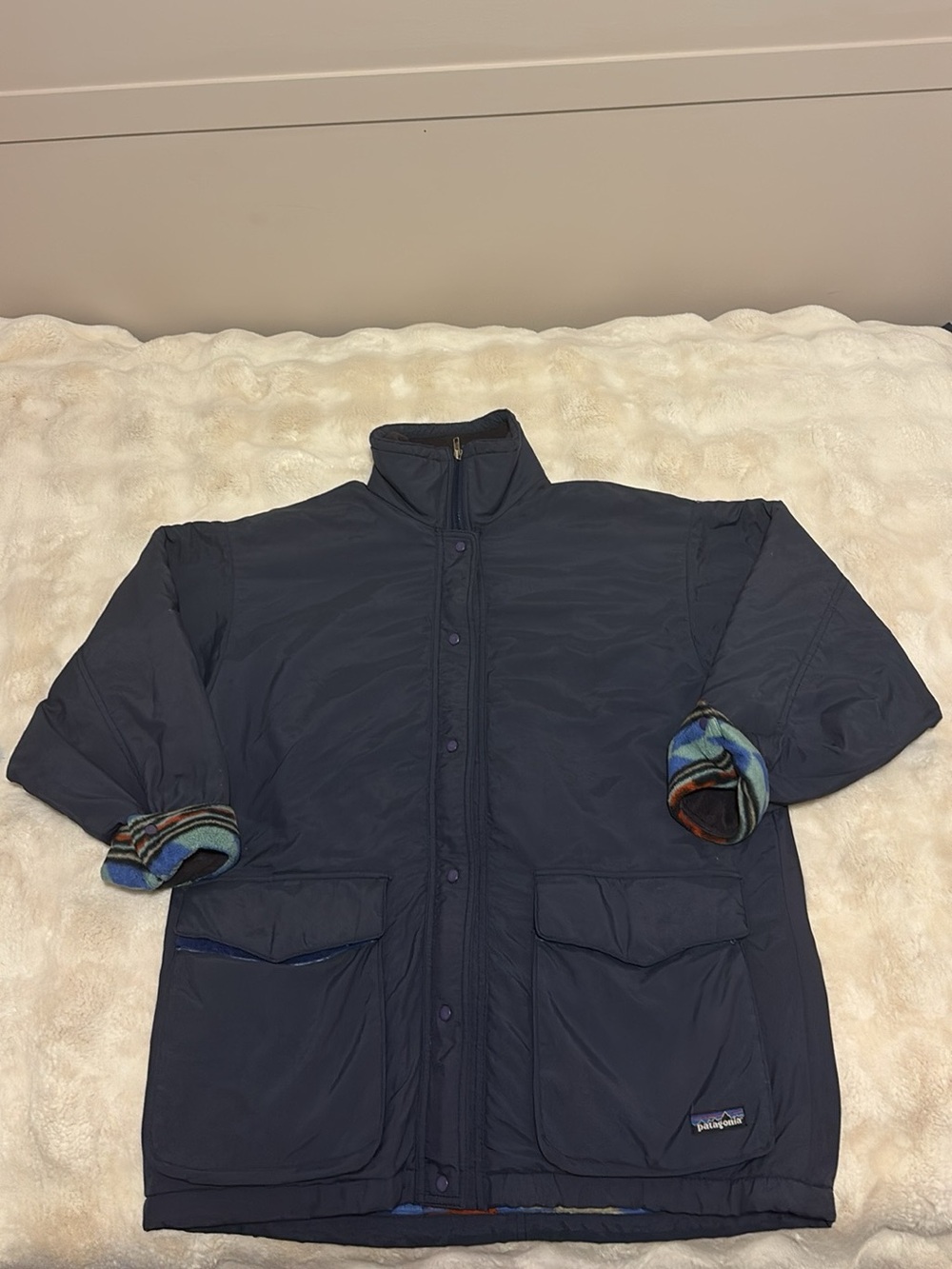 Vintage Patagonia Navy Quilted Puffer Jacket women